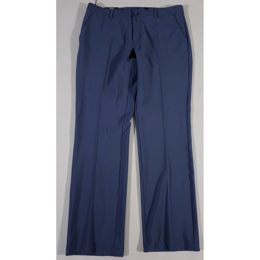 Greg Norman Golf Pants Mens 34/32 Blue Performance Flat Front Stretch Trousers